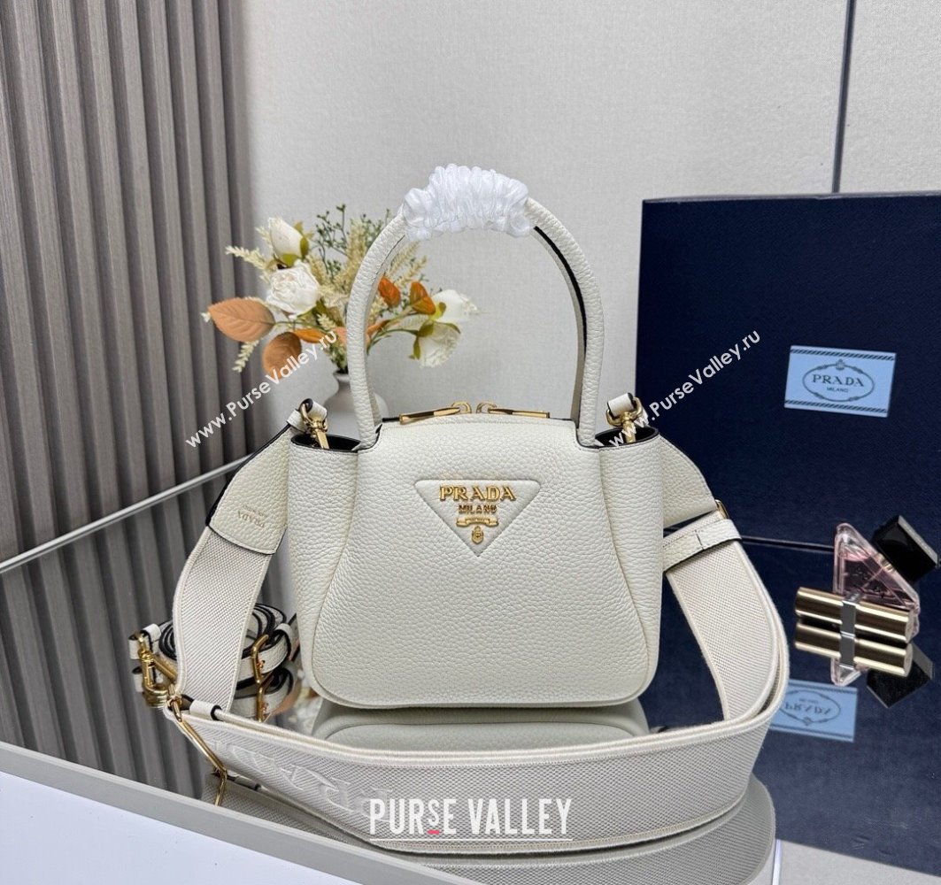 Prada Leather mini handbag White 2025 1BA362 (YZ-250521005)