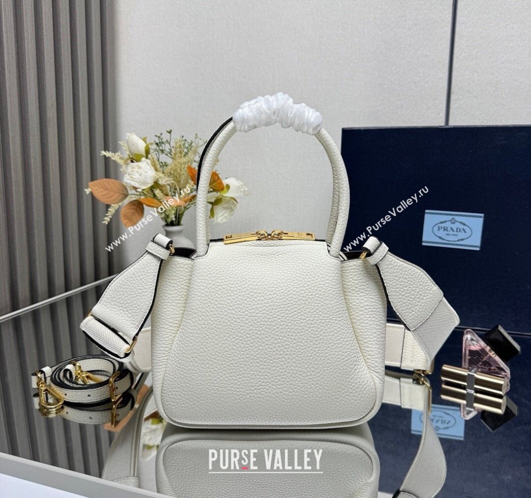 Prada Leather mini handbag White 2025 1BA362 (YZ-250521005)