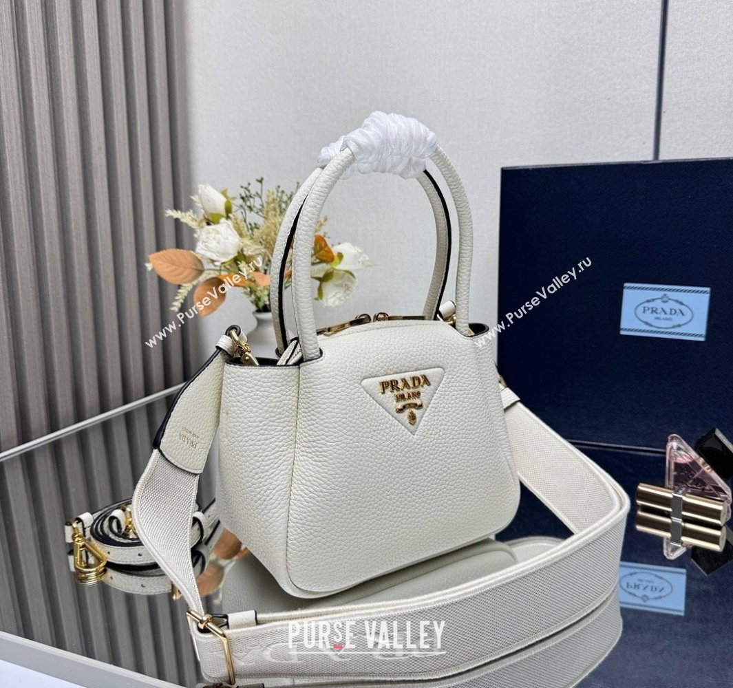 Prada Leather mini handbag White 2025 1BA362 (YZ-250521005)