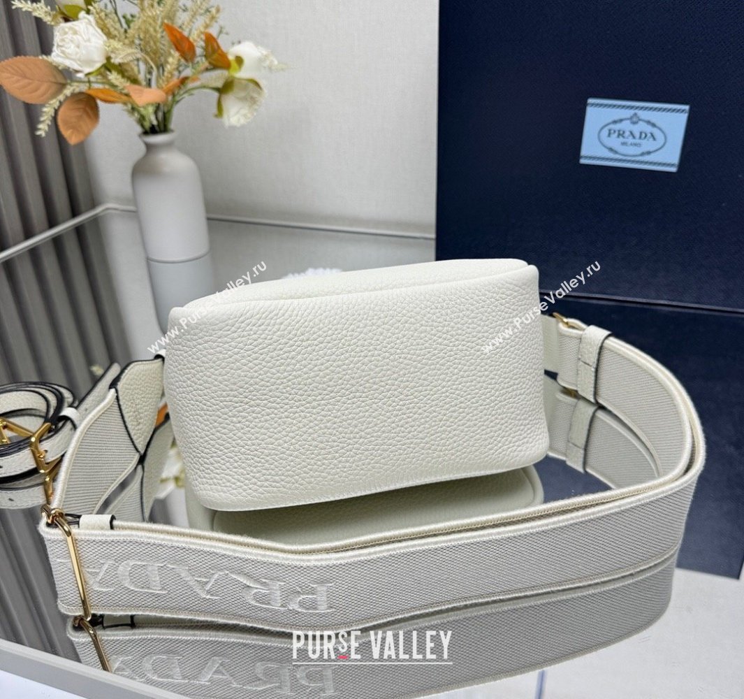 Prada Leather mini handbag White 2025 1BA362 (YZ-250521005)