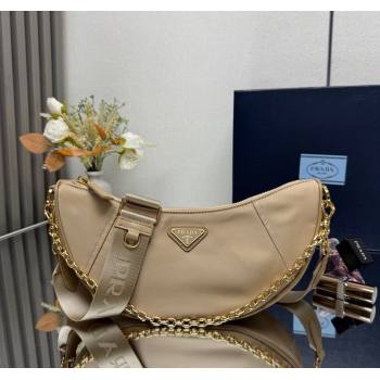 Prada Demi-lune Re-Nylon shoulder bag 1BH222 Beige 2025 (YZ-250521061)