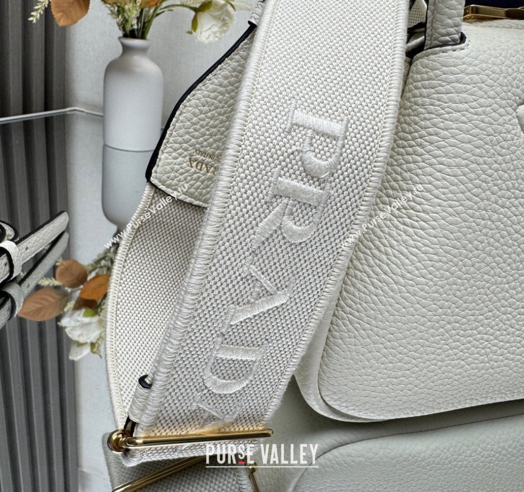 Prada Leather mini handbag White 2025 1BA362 (YZ-250521005)