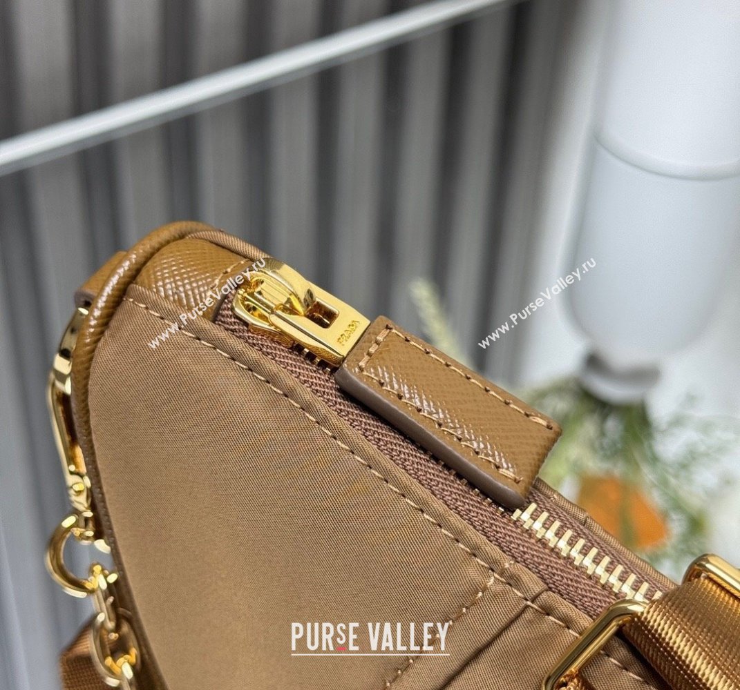Prada Demi-lune Re-Nylon shoulder bag 1BH222 Brandy Brown 2025 (YZ-250521062)