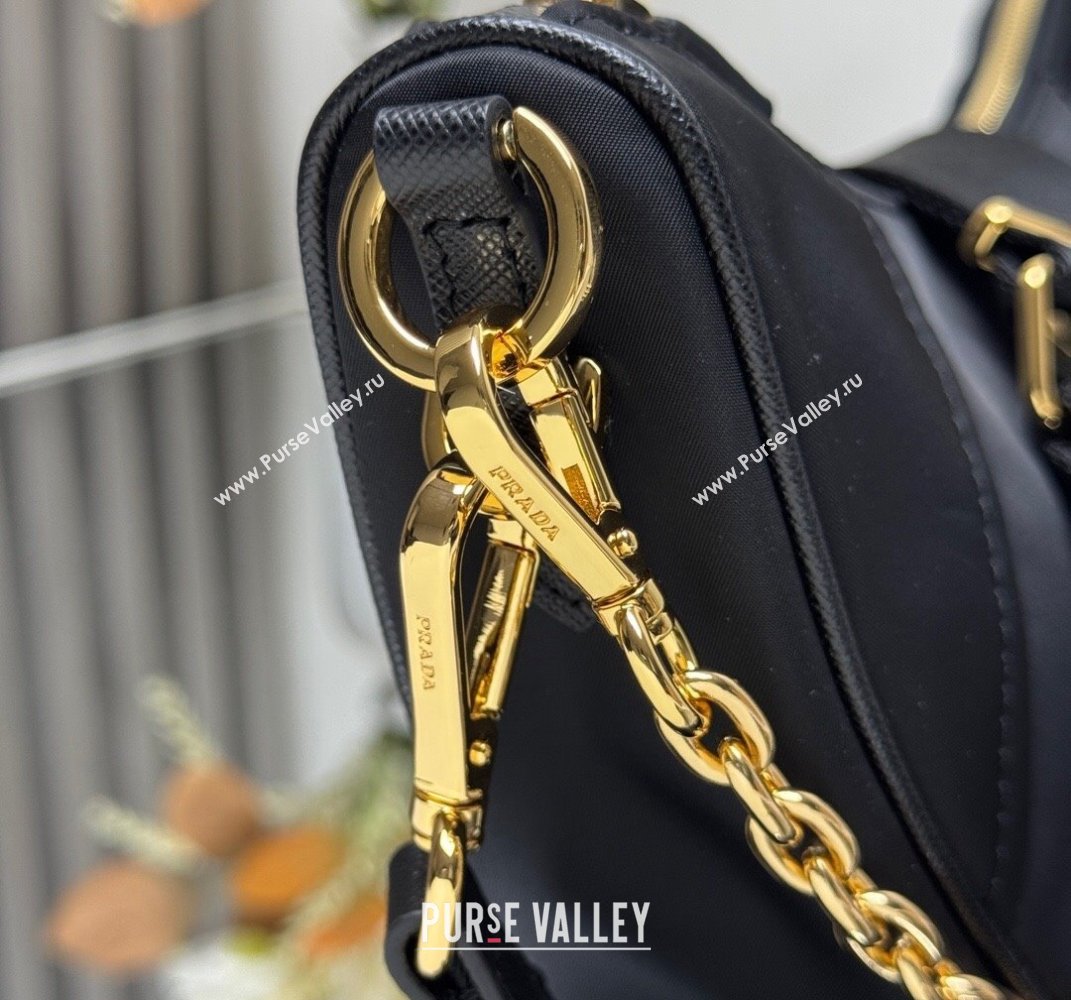 Prada Demi-lune Re-Nylon shoulder bag 1BH222 Black 2025 (YZ-250521063)