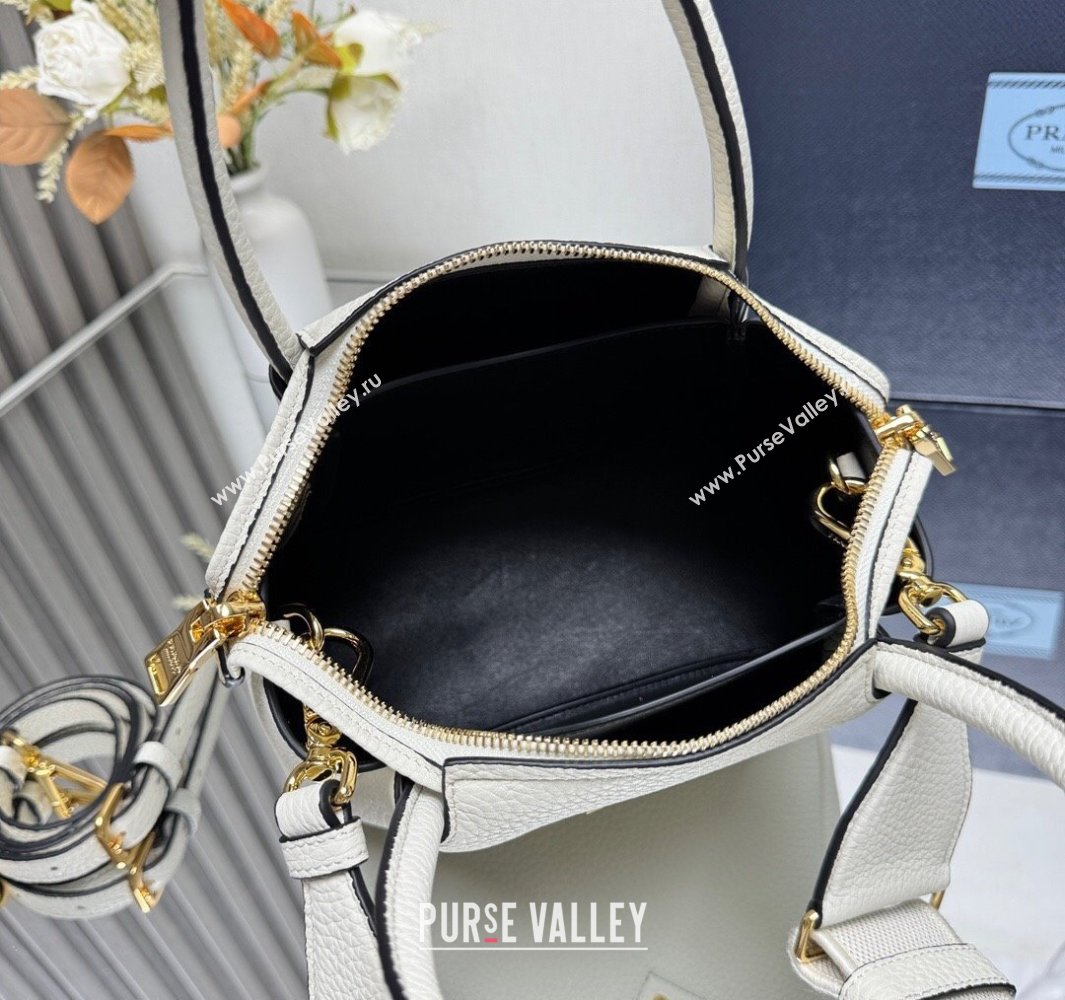 Prada Leather mini handbag White 2025 1BA362 (YZ-250521005)