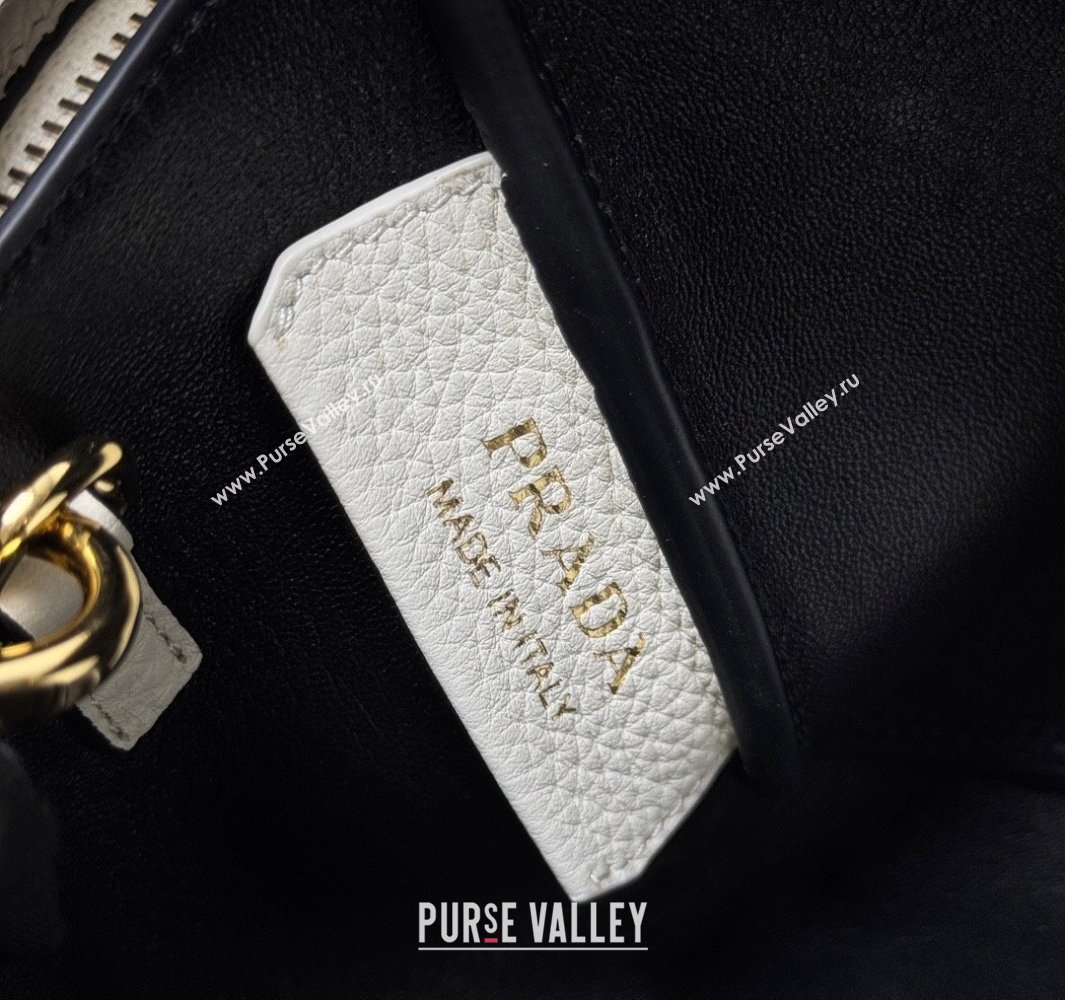 Prada Leather mini handbag White 2025 1BA362 (YZ-250521005)
