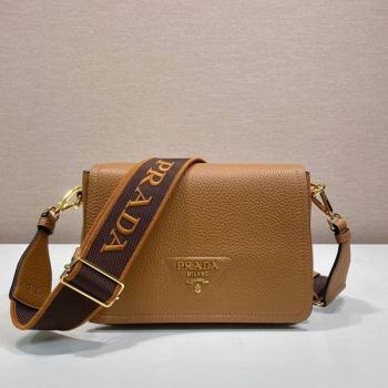 Prada Leather shoulder bag Brown 2025 1BD314 (YZ-250521067)