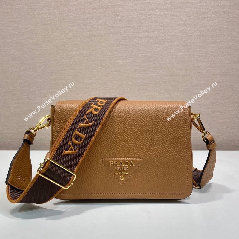 Prada Leather shoulder bag Brown 2025 1BD314 (YZ-250521067)