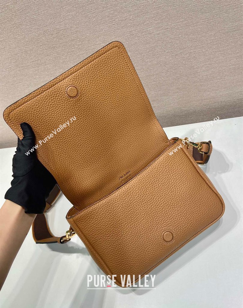 Prada Leather shoulder bag Brown 2025 1BD314 (YZ-250521067)