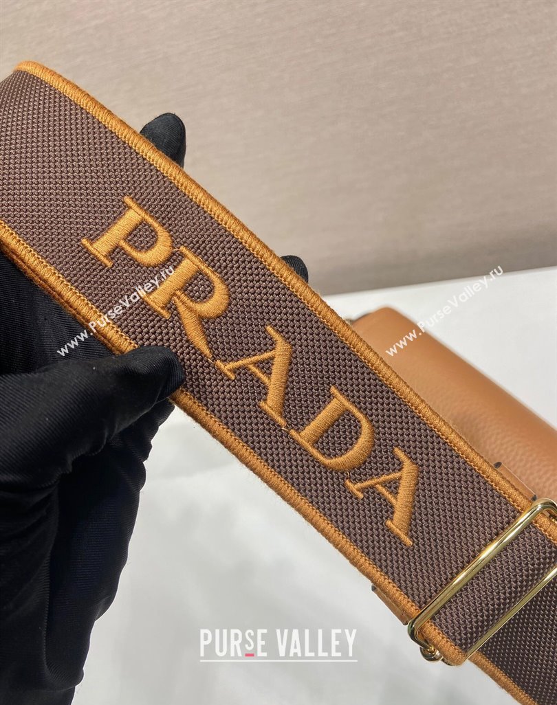 Prada Leather shoulder bag Brown 2025 1BD314 (YZ-250521067)