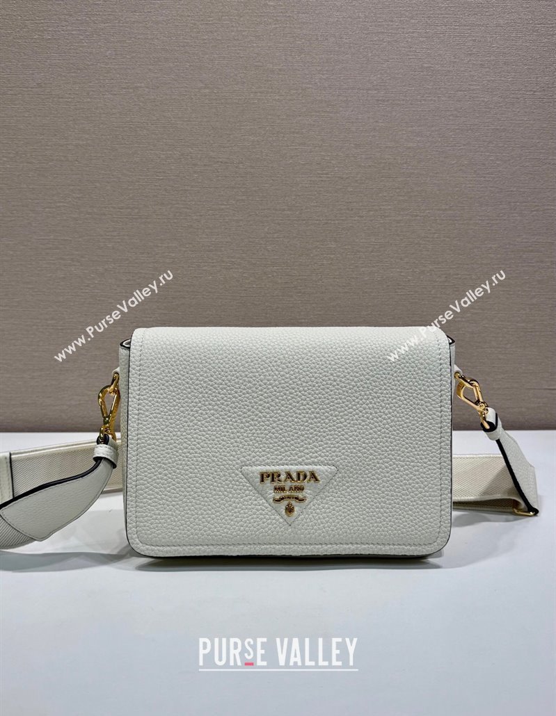 Prada Leather shoulder bag White 2025 1BD314 (YZ-250521068)