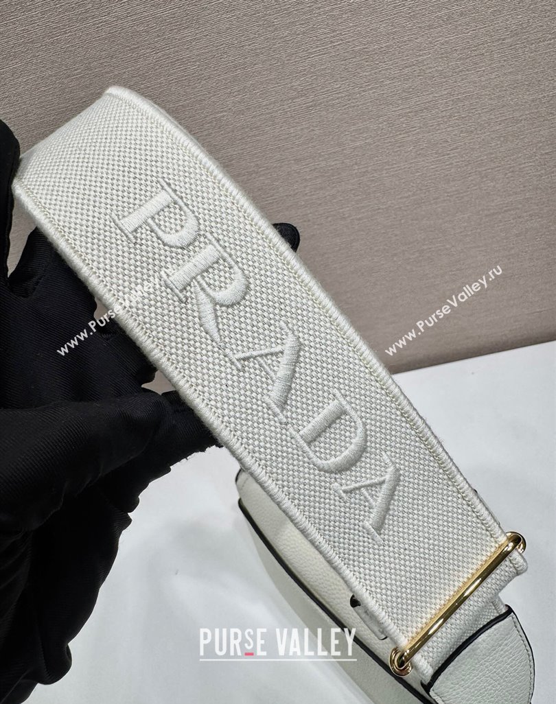 Prada Leather shoulder bag White 2025 1BD314 (YZ-250521068)