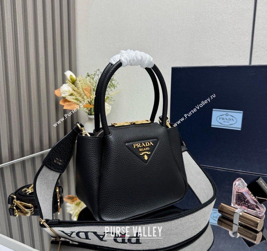 Prada Leather mini handbag Black 2025 1BA362 (YZ-250521006)