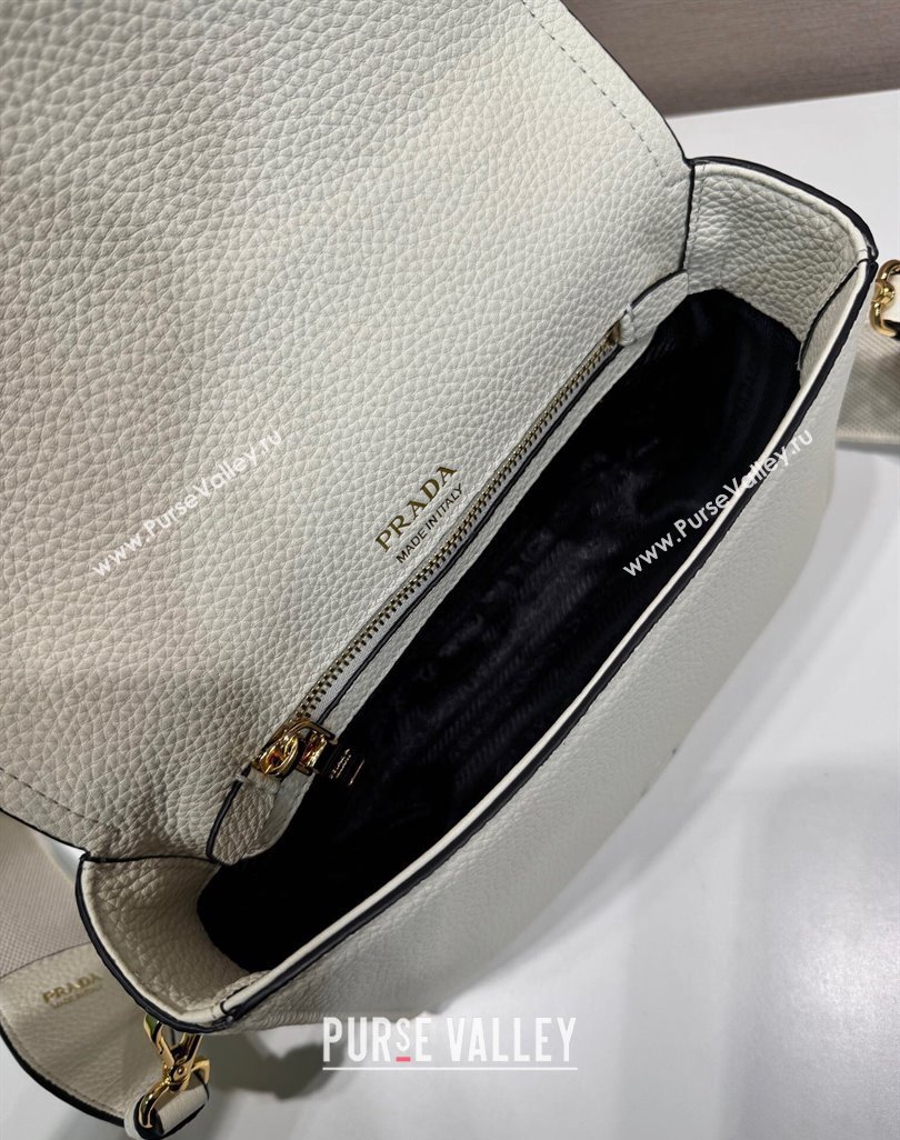 Prada Leather shoulder bag White 2025 1BD314 (YZ-250521068)