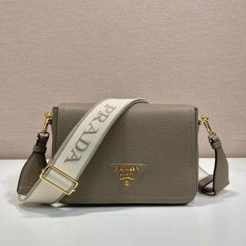 Prada Leather shoulder bag Clay Grey 2025 1BD314 (YZ-250521069)