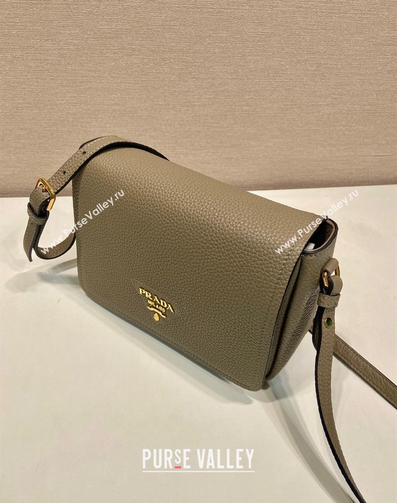 Prada Leather shoulder bag Clay Grey 2025 1BD314 (YZ-250521069)