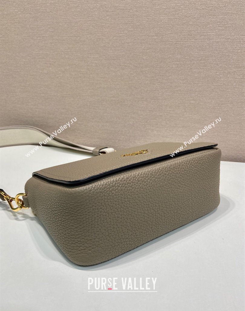 Prada Leather shoulder bag Clay Grey 2025 1BD314 (YZ-250521069)