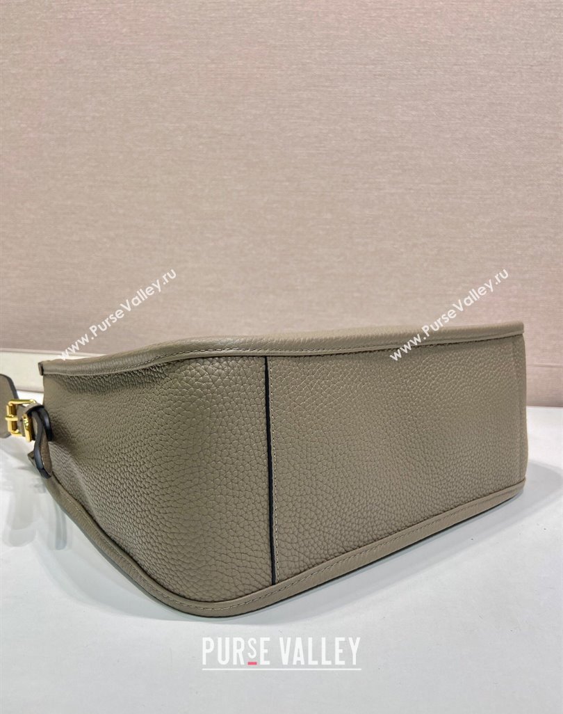 Prada Medium leather bag Clay Grey 2025 1BC073 (YZ-250521072)