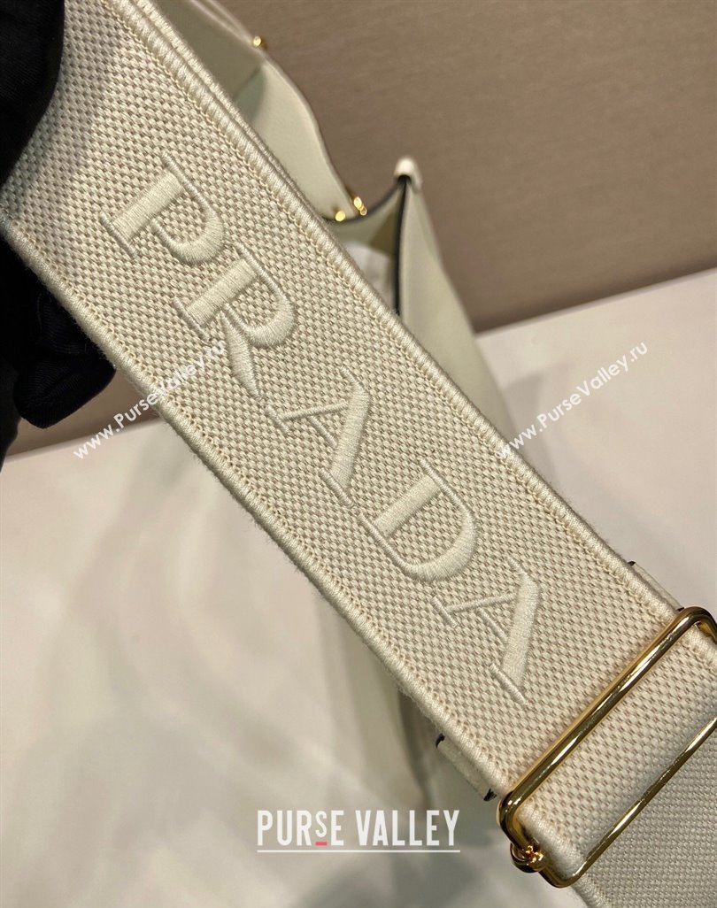 Prada Medium leather bag White 2025 1BC073 (YZ-250521073)