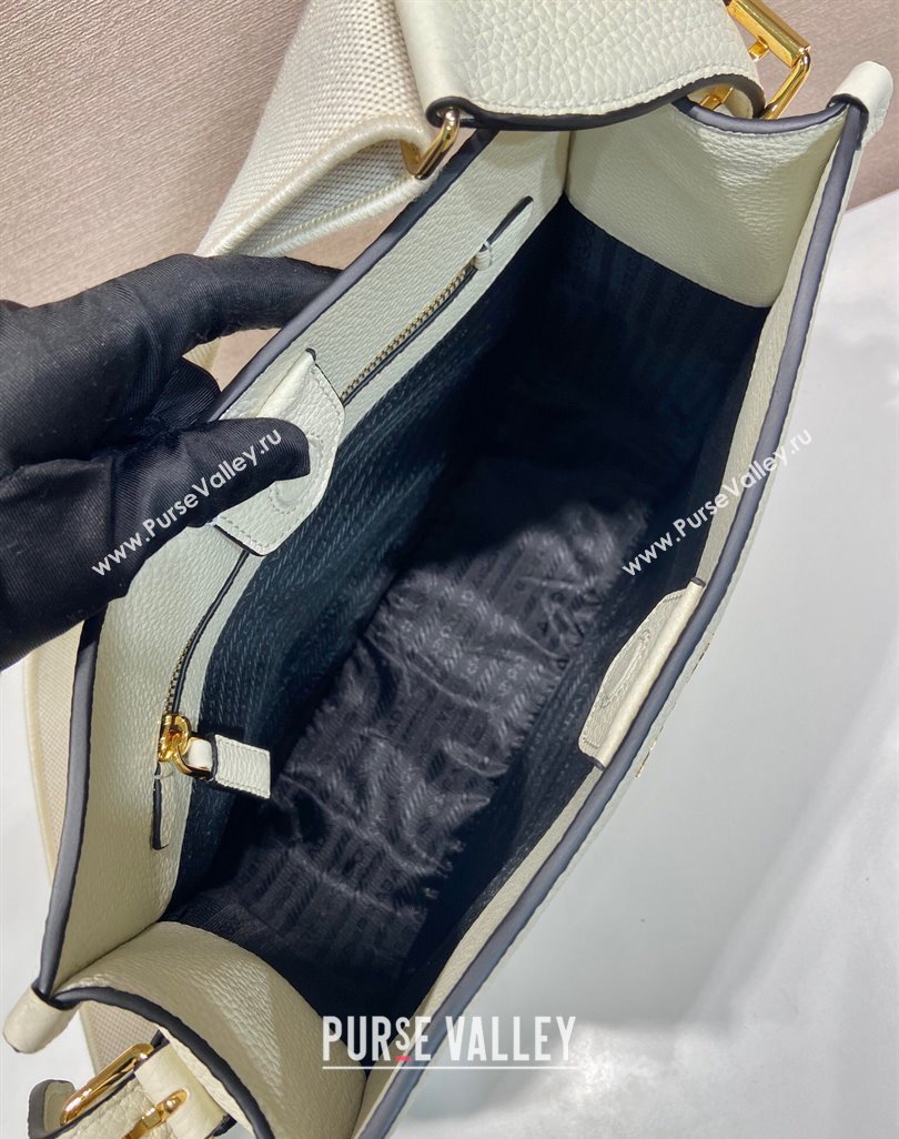 Prada Medium leather bag White 2025 1BC073 (YZ-250521073)