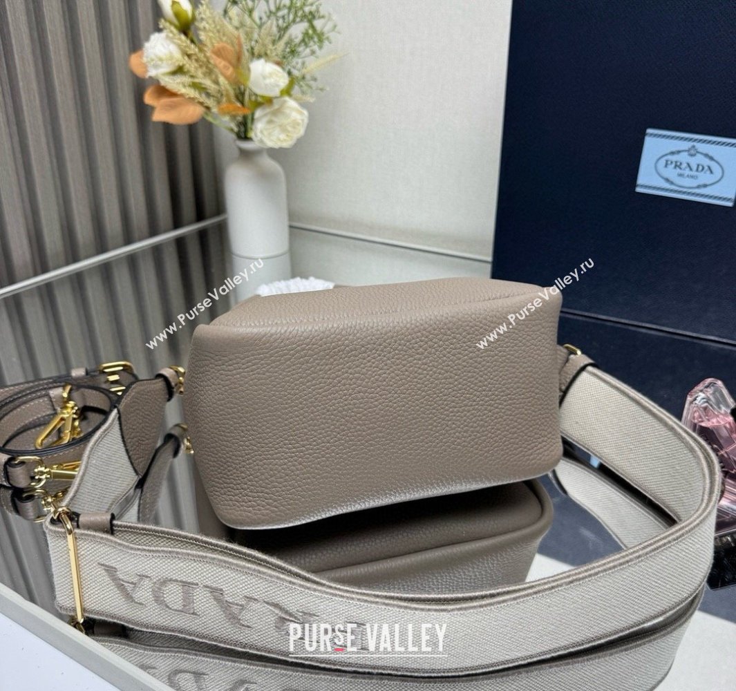 Prada Leather mini handbag Clay Grey 2025 1BA362 (YZ-250521007)