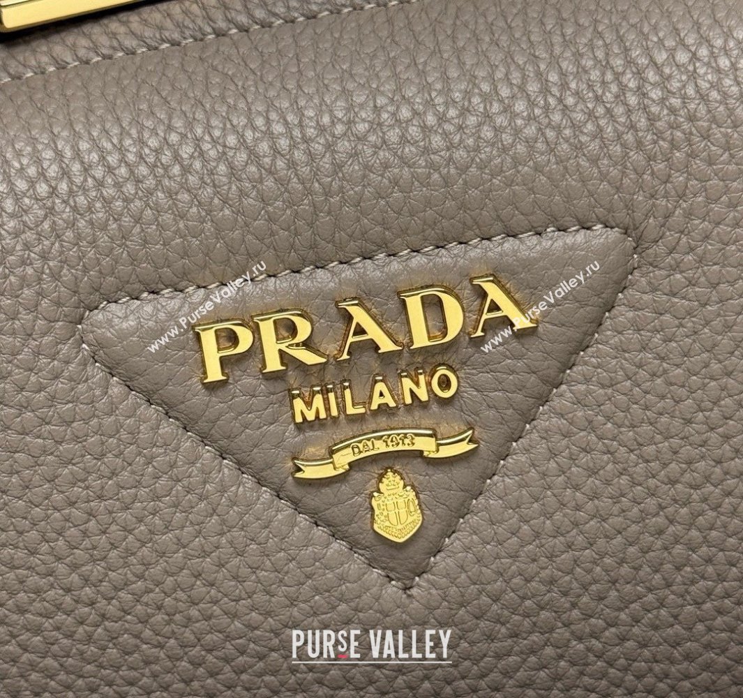 Prada Leather mini handbag Clay Grey 2025 1BA362 (YZ-250521007)