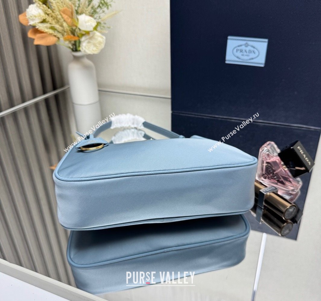 Prada Re-Edition 2005 Re-Nylon and Saffiano hobo mini bag Pale Blue 2025 1N204M (YZ-250521076)