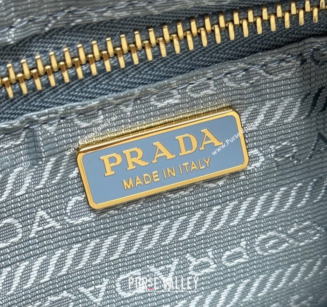 Prada Re-Edition 2005 Re-Nylon and Saffiano hobo mini bag Pale Blue 2025 1N204M (YZ-250521076)