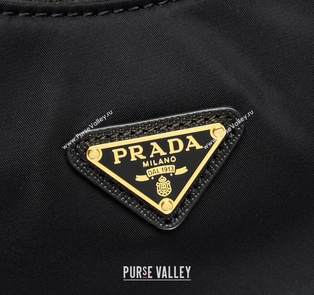 Prada Re-Edition 2005 Re-Nylon and Saffiano hobo mini bag Black 2025 1N204M (YZ-250521078)