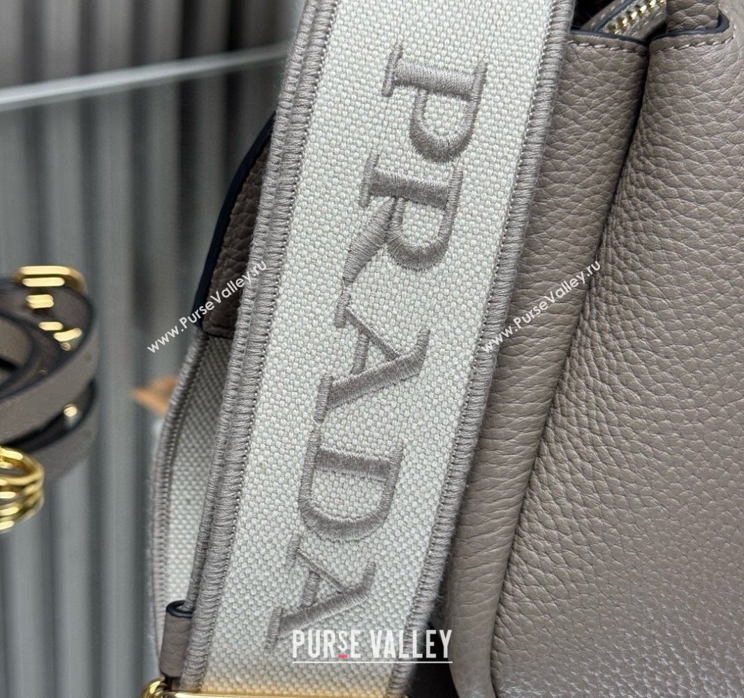 Prada Leather mini handbag Clay Grey 2025 1BA362 (YZ-250521007)