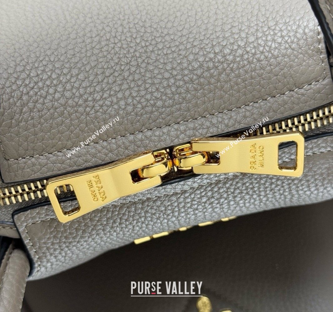 Prada Leather mini handbag Clay Grey 2025 1BA362 (YZ-250521007)