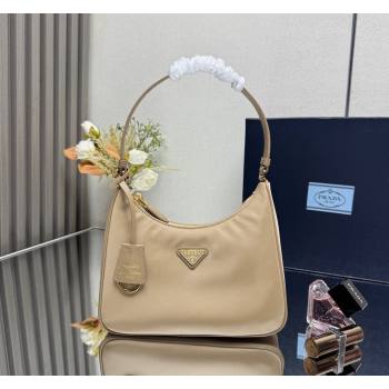 Prada Re-Edition 2005 Re-Nylon and Saffiano hobo mini bag Beige 2025 1N204M (YZ-250521080)