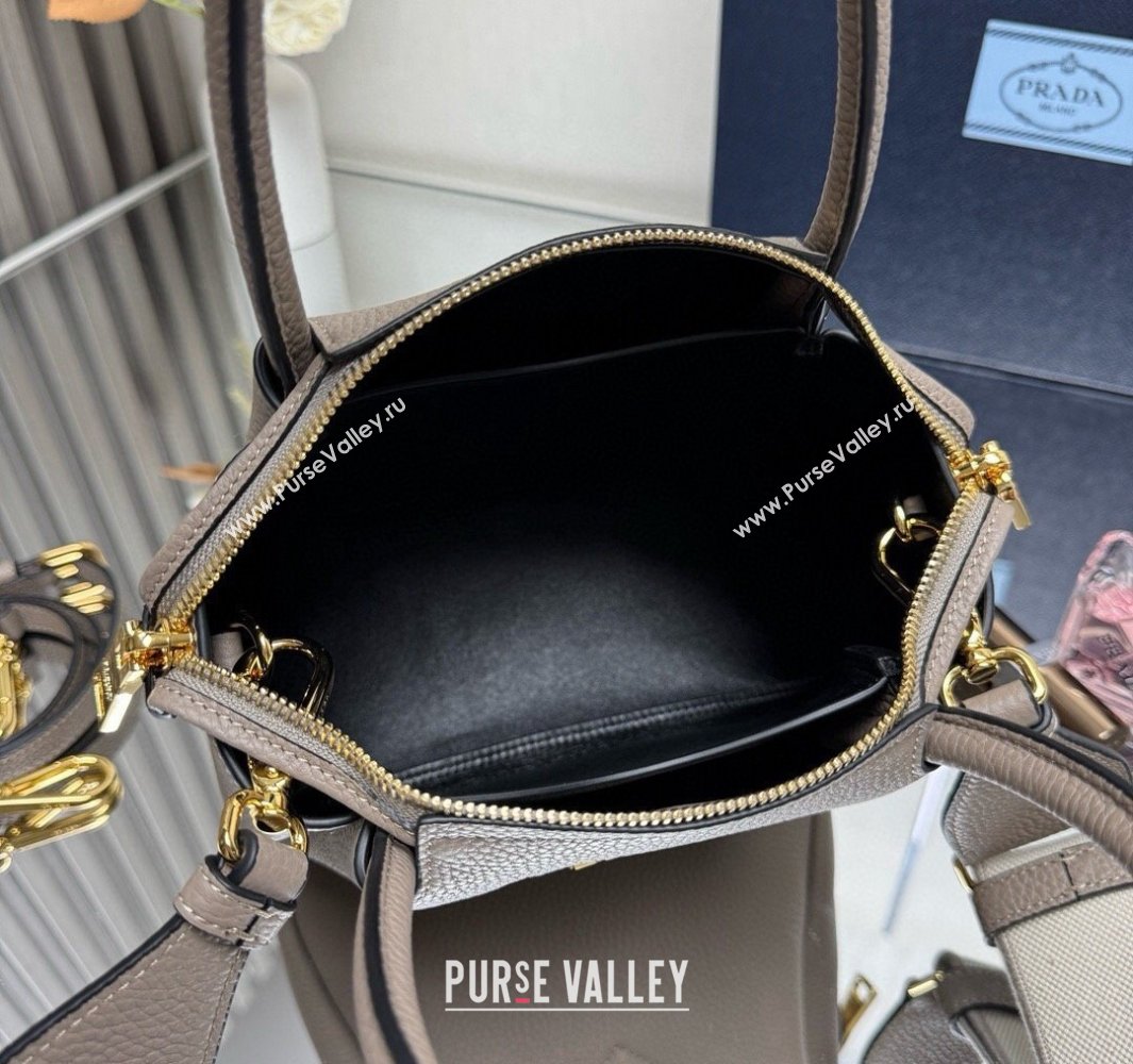 Prada Leather mini handbag Clay Grey 2025 1BA362 (YZ-250521007)