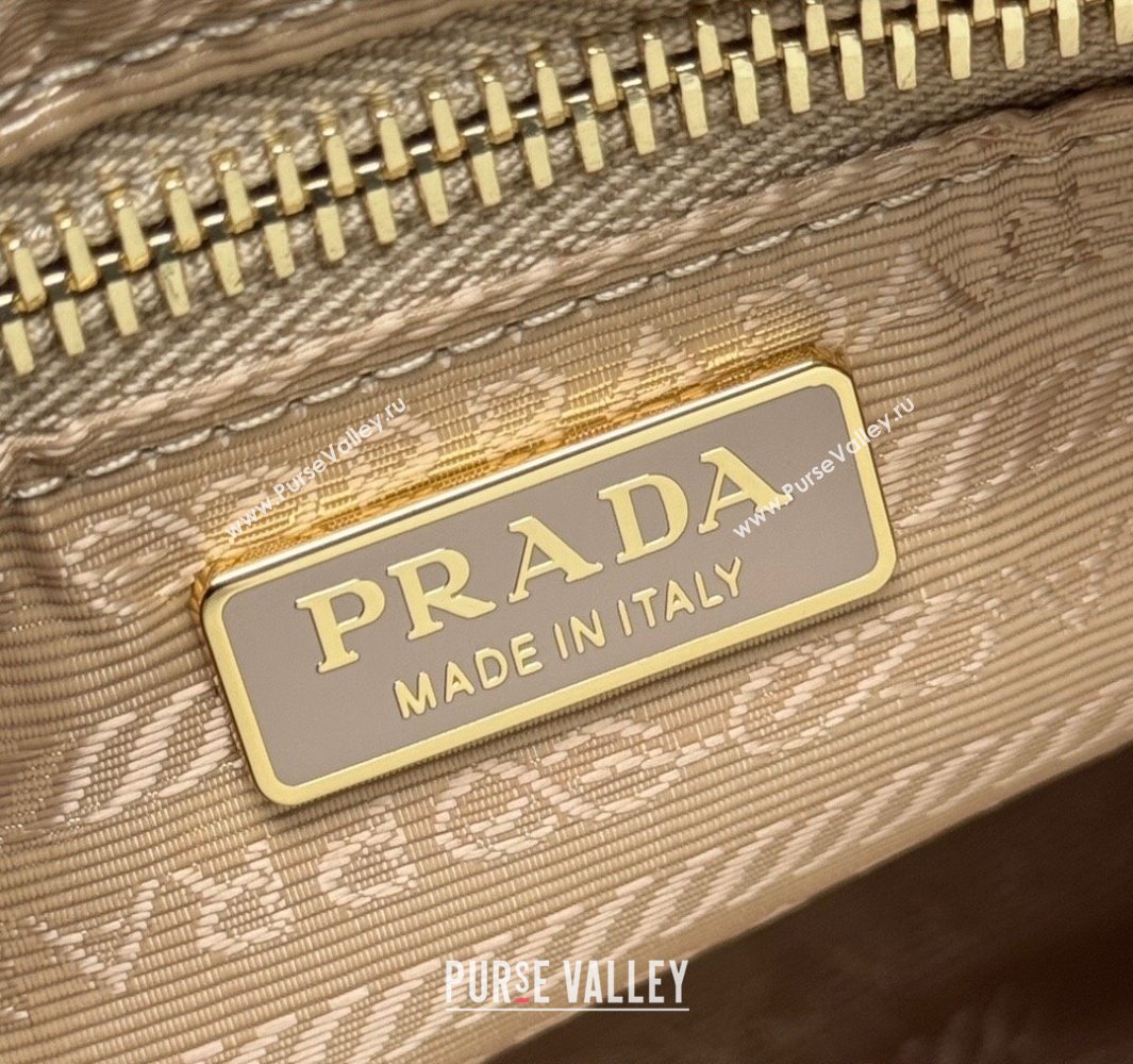 Prada Re-Edition 2005 Re-Nylon and Saffiano hobo mini bag Beige 2025 1N204M (YZ-250521080)