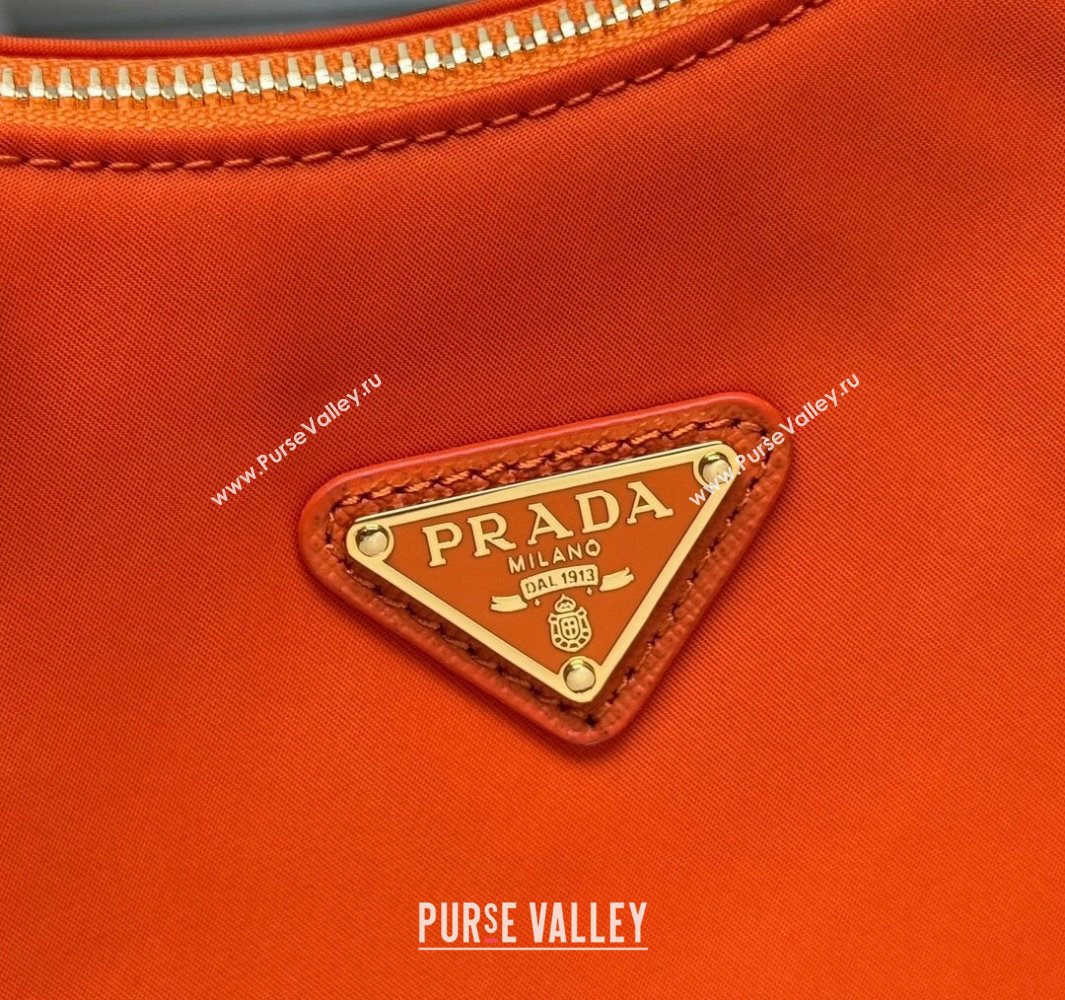 Prada Re-Edition 2005 Re-Nylon and Saffiano hobo mini bag Orange 2025 1N204M (YZ-250521081)