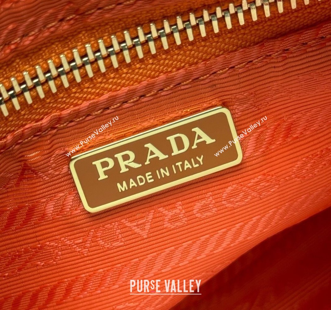 Prada Re-Edition 2005 Re-Nylon and Saffiano hobo mini bag Orange 2025 1N204M (YZ-250521081)