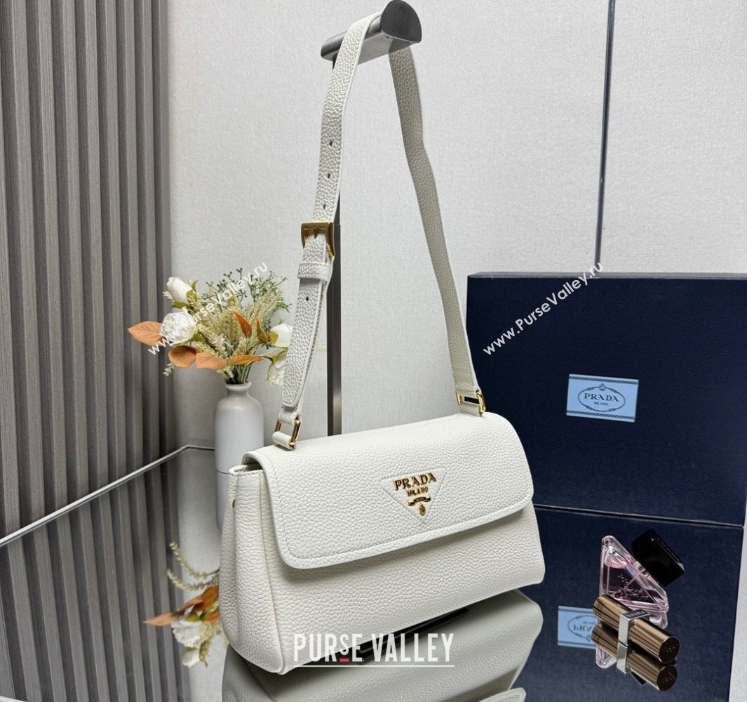 Prada Small leather shoulder bag White 2025 1BN022 (YZ-250521082)