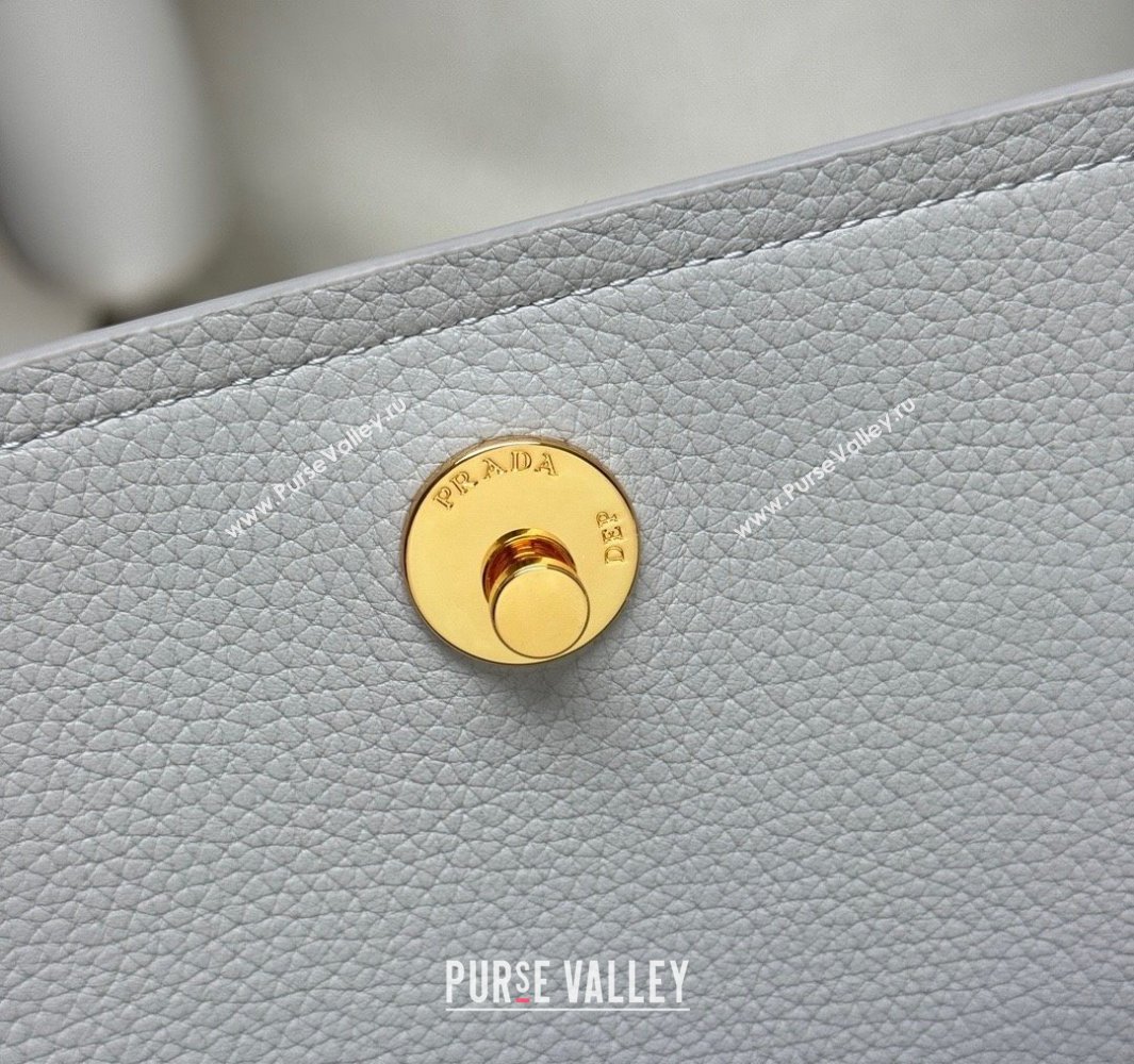Prada Small leather shoulder bag Light Grey 2025 1BN022 (YZ-250521083)