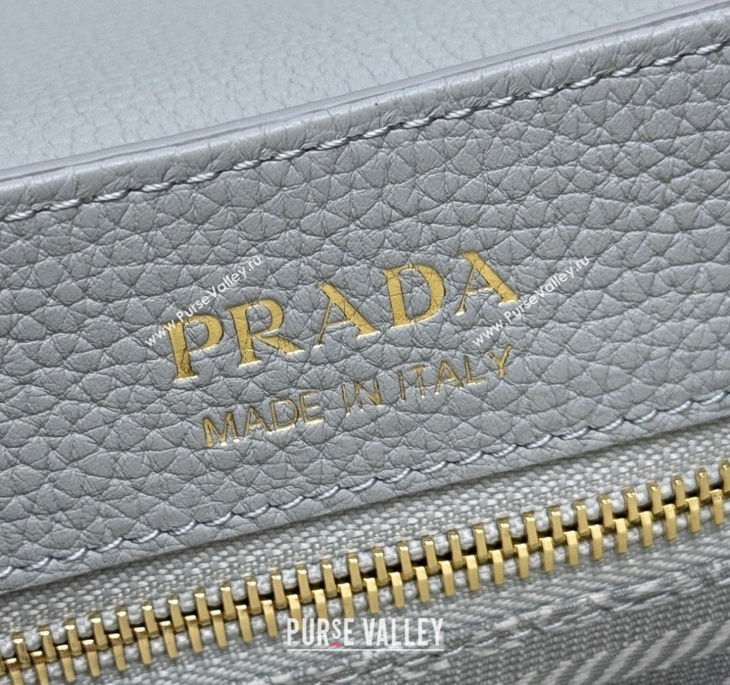 Prada Small leather shoulder bag Light Grey 2025 1BN022 (YZ-250521083)