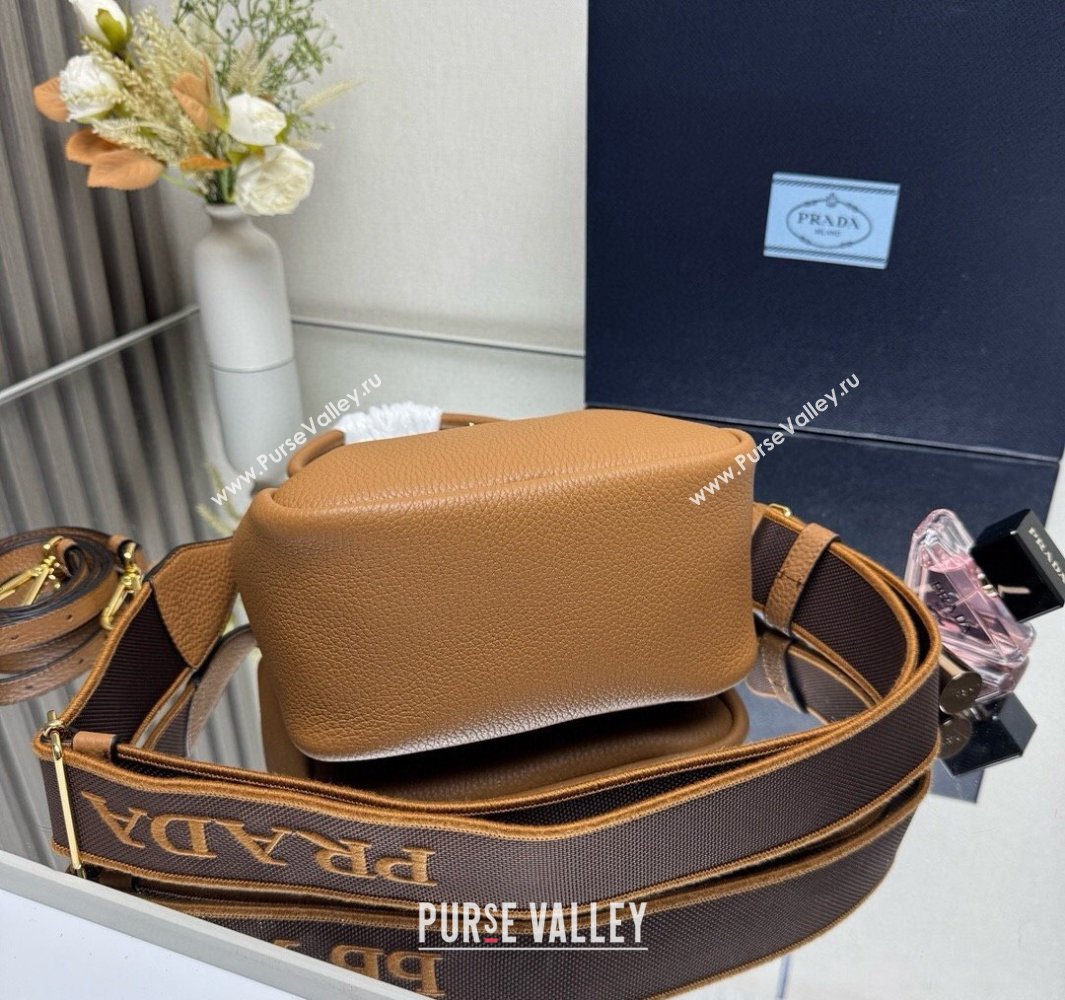 Prada Leather mini handbag Caramel Brown 2025 1BA362 (YZ-250521008)