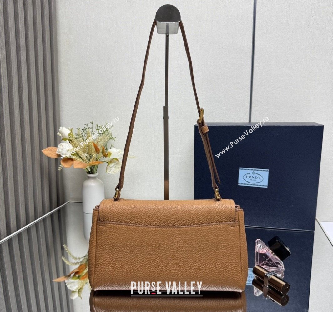 Prada Small leather shoulder bag Caramel Brown 2025 1BN022 (YZ-250521084)