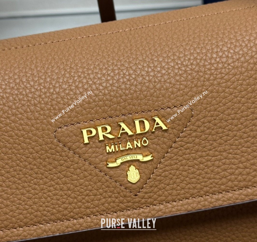 Prada Small leather shoulder bag Caramel Brown 2025 1BN022 (YZ-250521084)