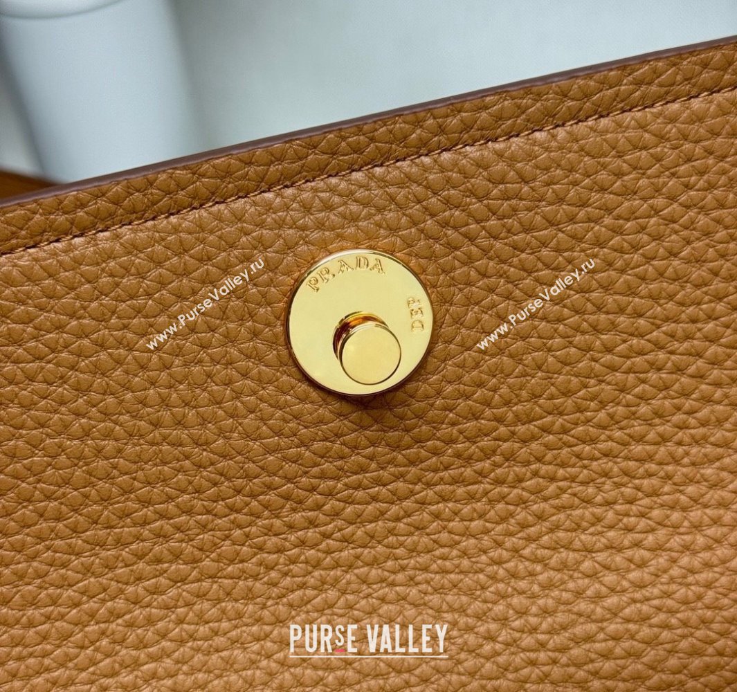 Prada Small leather shoulder bag Caramel Brown 2025 1BN022 (YZ-250521084)