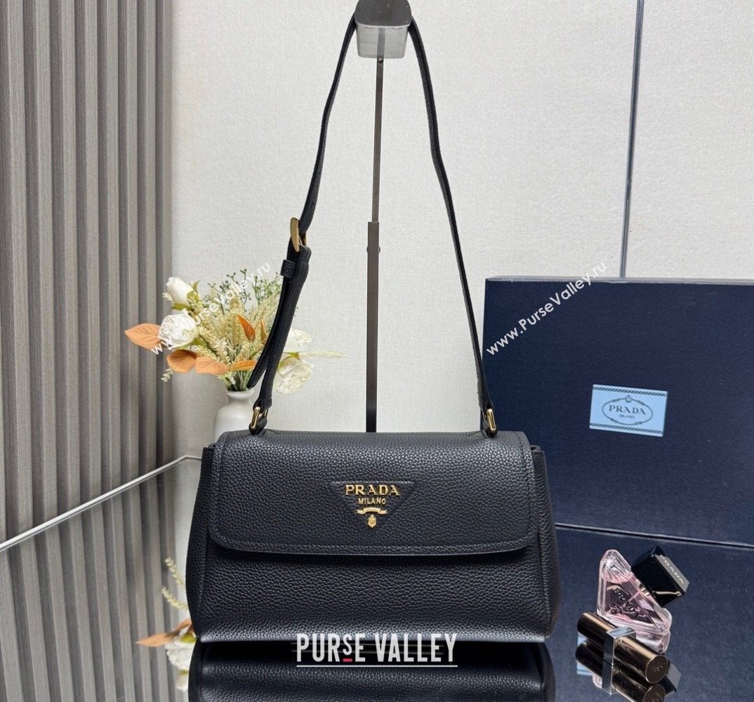 Prada Small leather shoulder bag Black 2025 1BN022 (YZ-250521085)