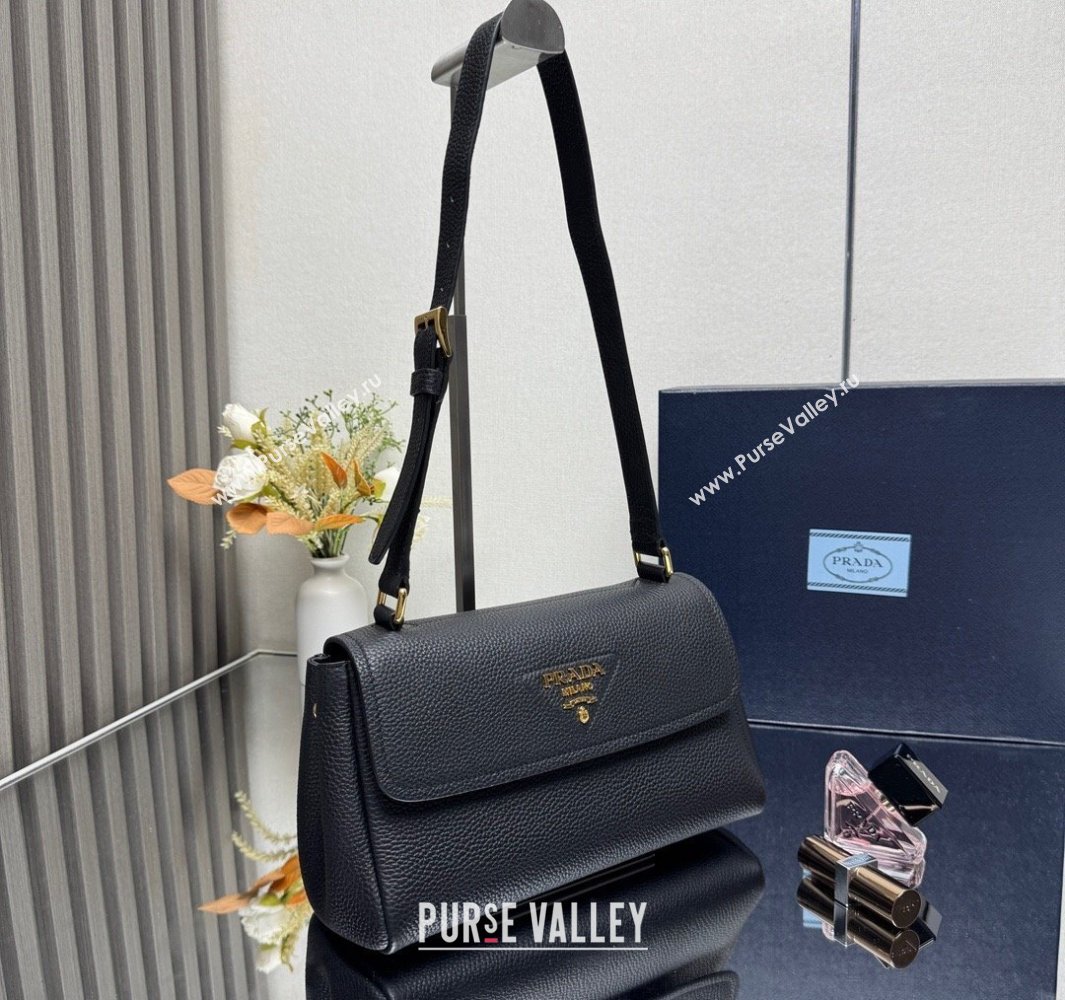 Prada Small leather shoulder bag Black 2025 1BN022 (YZ-250521085)