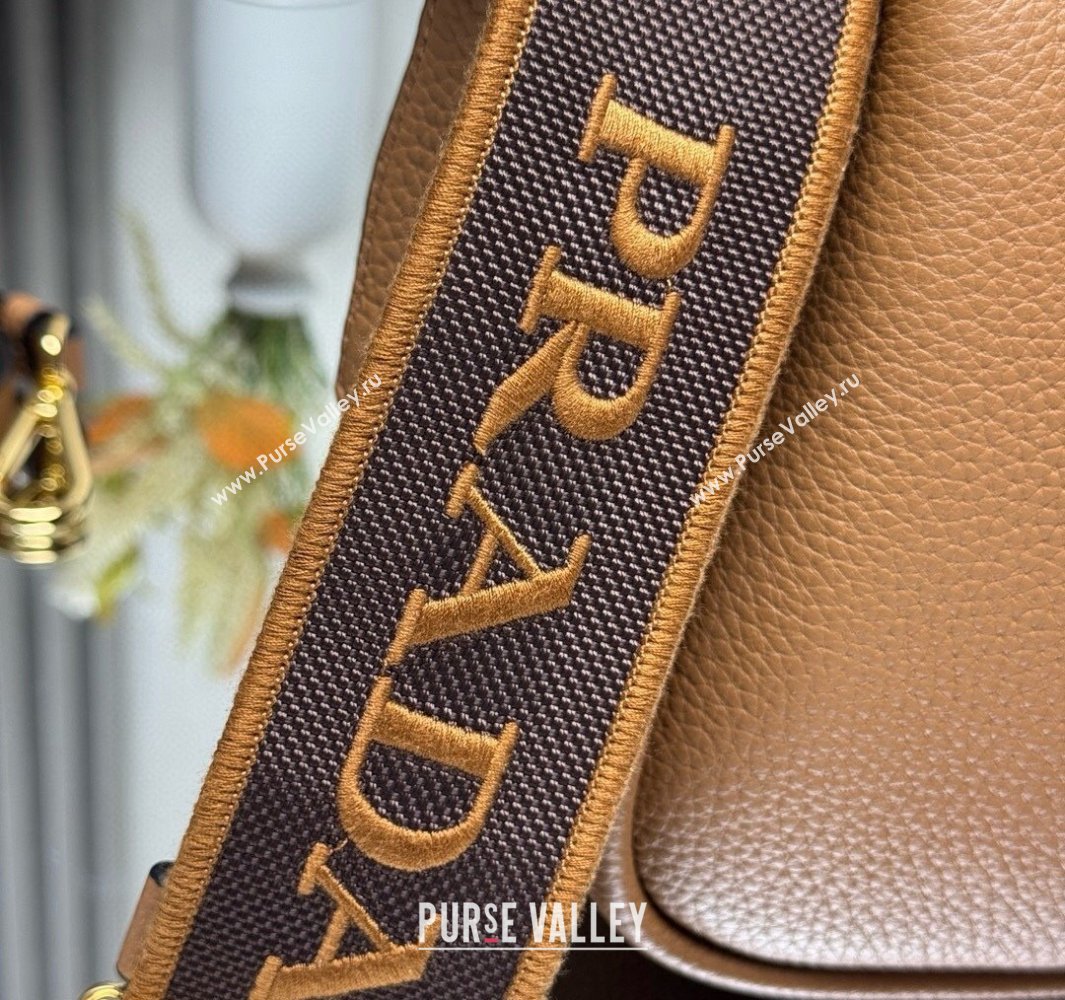 Prada Leather mini handbag Caramel Brown 2025 1BA362 (YZ-250521008)