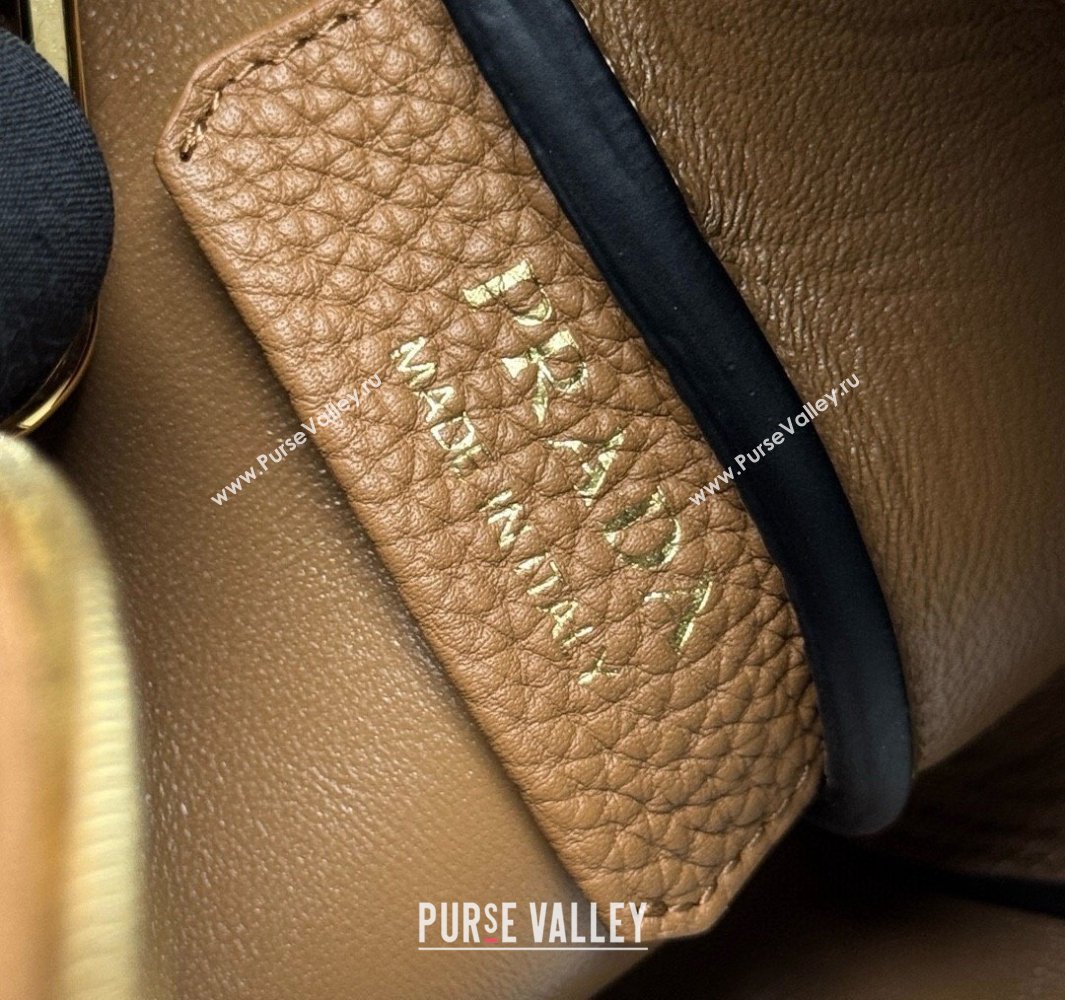 Prada Leather mini handbag Caramel Brown 2025 1BA362 (YZ-250521008)