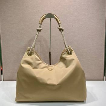 Prada Mariner large Re-Nylon shoulder bag 1BC244 Beige 2025 (YZ-250521093)