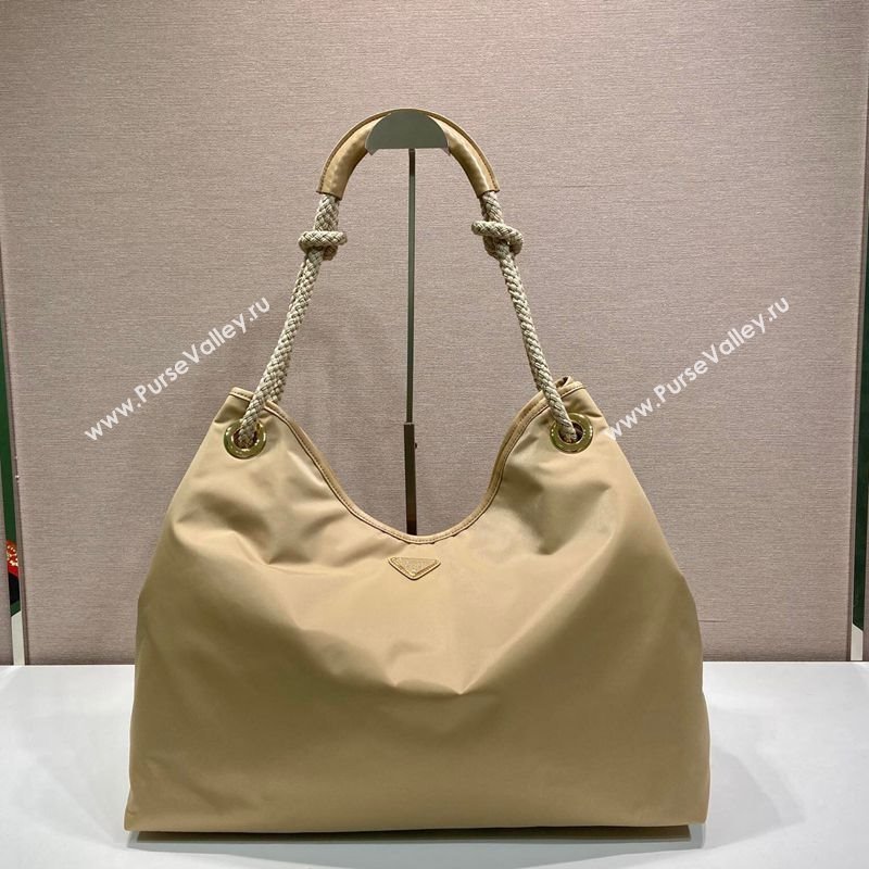 Prada Mariner large Re-Nylon shoulder bag 1BC244 Beige 2025 (YZ-250521093)