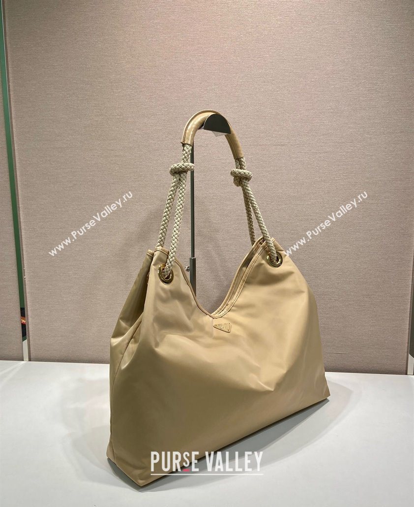 Prada Mariner large Re-Nylon shoulder bag 1BC244 Beige 2025 (YZ-250521093)